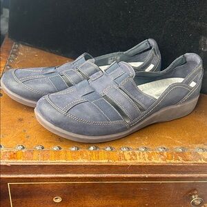 Clarks Navy Blue Flats